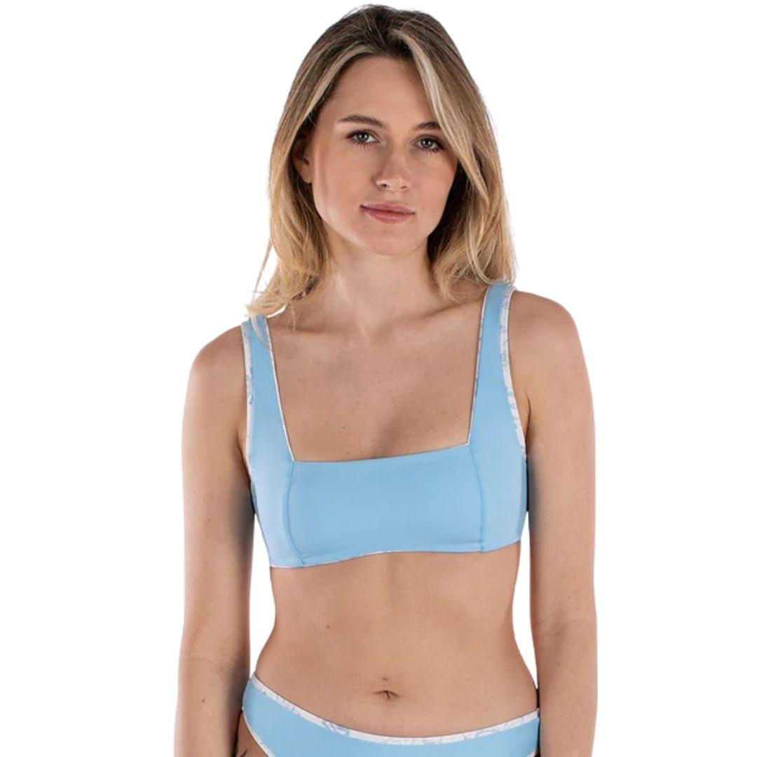 Jetty Women's Lou Reversible Bikini Top - Blue